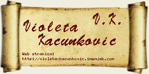 Violeta Kačunković vizit kartica